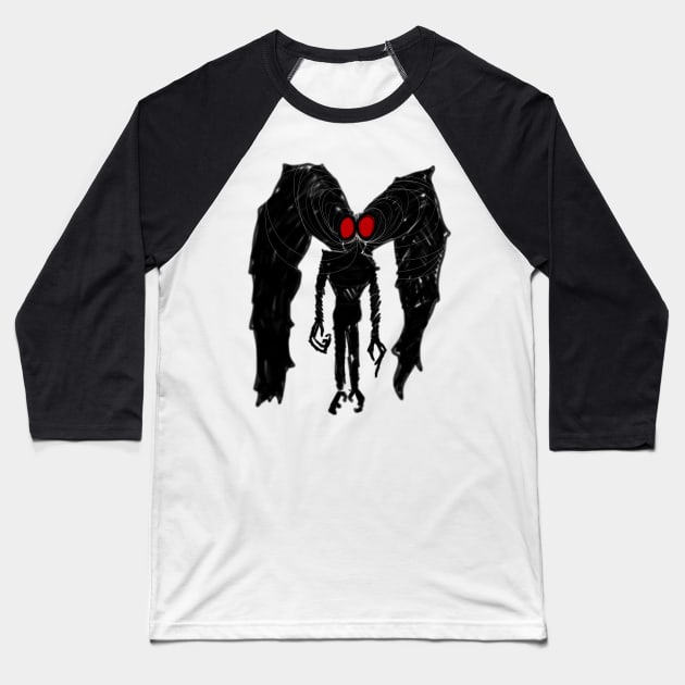 Mothmans Glare Baseball T-Shirt by paintchips